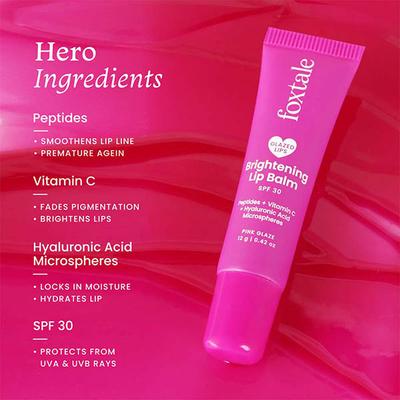 Foxtale Glazed Lips Brightening Lip Balm - Pink Glaze 12 g - Lip Balms