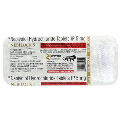 NEBILOCK 5 Tablet 10's - Hypertension-Bet