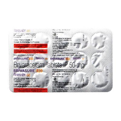 BRIVASURE 50 Tablet 10's - Epilepsy/Convulsion-Ant