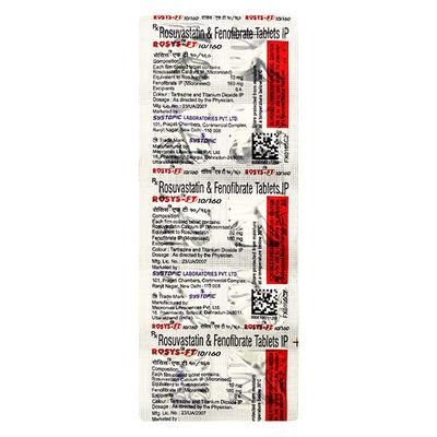 Rosys FT 10/160mg Tablet 10'S - High Cholesterol-Dys