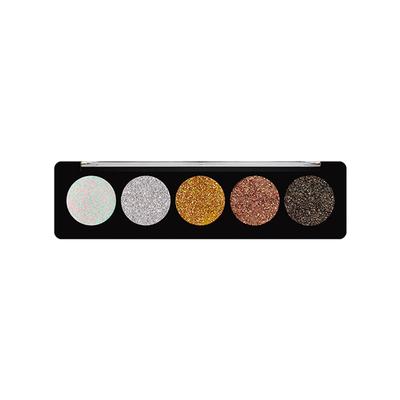 Profusion Cosmetics 5 Shade Glitter Eye Shadow Pallete Onyx Gems (4.5 g) - Eye Shadow Palettes