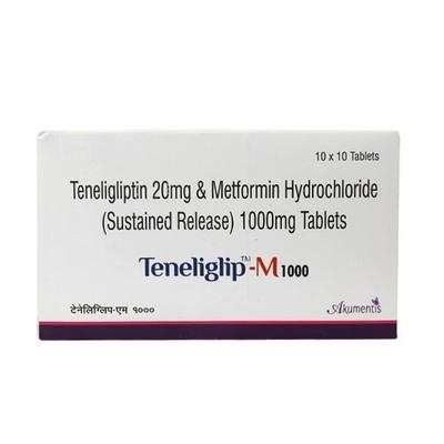 Teneliglip M 20/1000mg Tablet 10'S - Diabetes-Ant