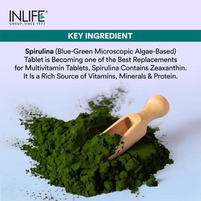 Inlife Spirulina 2000 mg Tablet 120's - Herbal Dietary Supplement