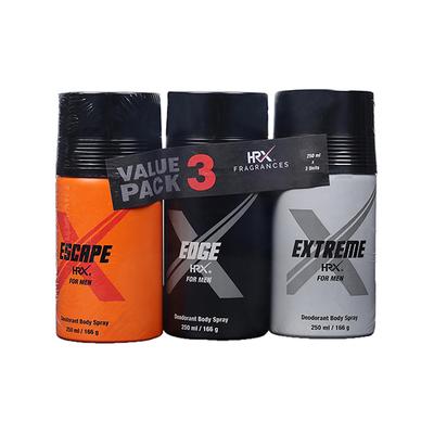 HRX Extreme for Men Deodorant 250ml With Escape Deodorant 250ml and Edge Deodorant 250ml 1's - Men Deodorants/Roll-Ons