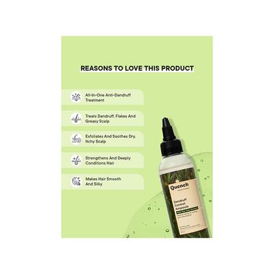 Quench Dandruff Control Ampoule with Tea Tree Extracts 100 ml - Hair Oils