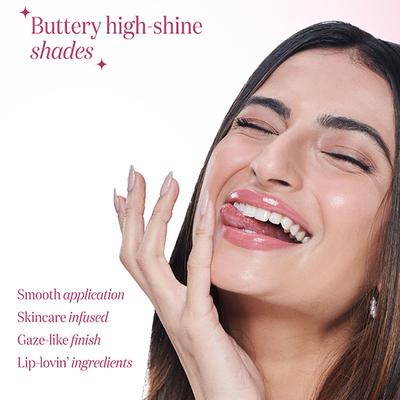 Gush Beauty Glaze Lip Oil Gloss High Shine and Hydrating Clear Gloss - Crystal Milk 2.8 ml - Lip Glosses