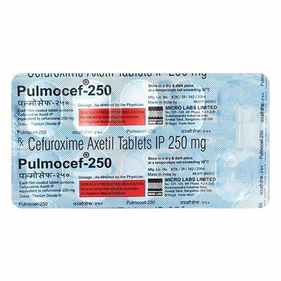 Pulmocef 250mg Tablet 10'S - Bacterial Infections-Cep