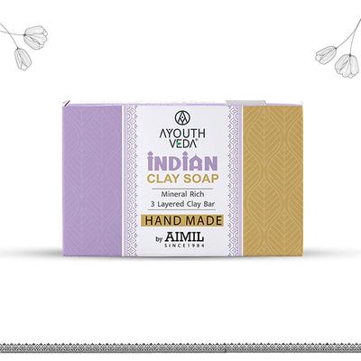 Ayouthveda Handmade Indian Clay Soap 100 gm - Soaps