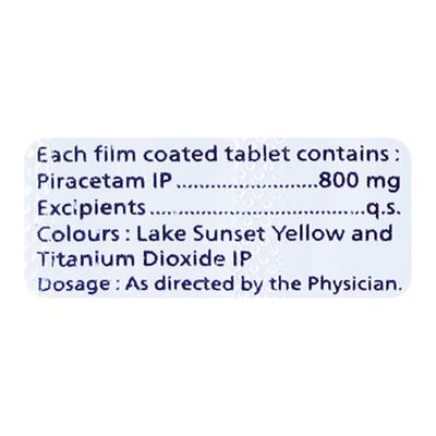 ENCETAM 800mg Tablet 10's - Nootropics And Neurotrophics
