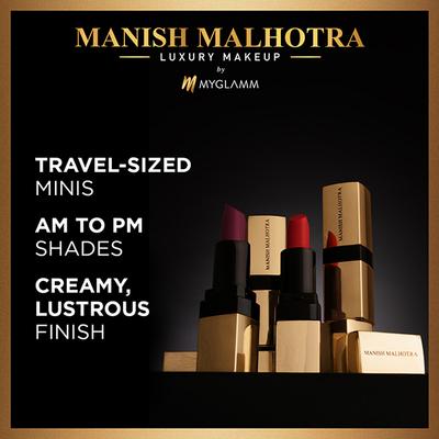 Myglamm Manish Malhotra Afterparty Hi Shine Mini Lipstick Set 2 gm - Lipsticks