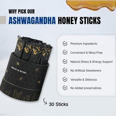 Bargad KSM-66 Ashwagandha Honey Sticks - Vanilla Flavour 30's - Speciality Medicines