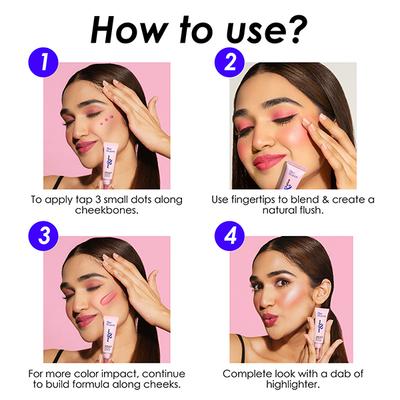 Blue Heaven Pop and Glow Cheek and Eyes Gel Bloom Blush, Subtle Nude 12 ml - Blushes