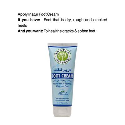 Inatur Herbals Foot Cream 100 gm - Foot Creams & Lotions