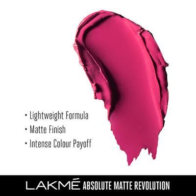 Lakme Absolute Matte Revolution Lip Color 202 Pink Million 3.5 Gm - Lipsticks