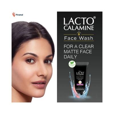 Lacto Calamine Activated Charcoal Face Wash with Aloe Vera & Tea Tree Extract for Deep Skin Detox 100ml 3's - Face Wash & Cleansers