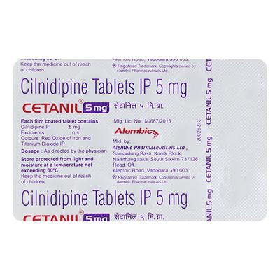 Cetanil 5mg Tablet 15'S - Hypertension-Cal