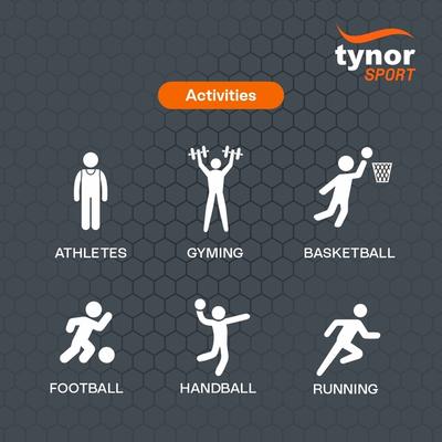 Tynor Sport Thigh Support Air Pro - Black & Orange (XL) 1's - Knee/Ankle/Leg/Foot Supports