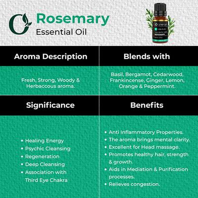 Organic Forest 100% VEGAN Rosemary Essential Oil 10 ml - Essential Oils
