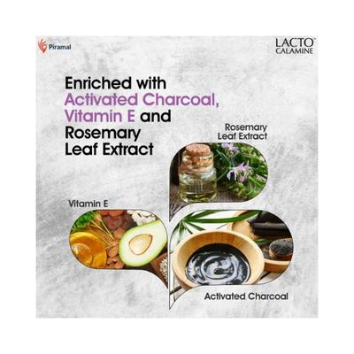 Lacto Calamine Peel Off Mask with Activated Charcoal and Vitamin E deep pore cleansing - No Parabens No Sulphates 60gm 1's - Masks & Peels