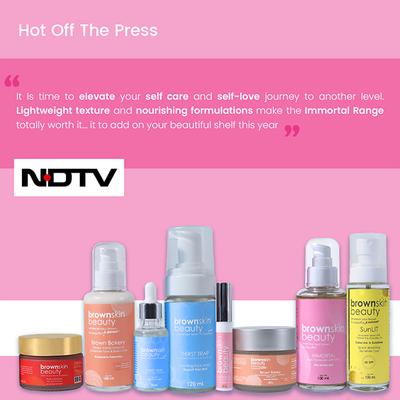 BrownSkin Beauty Immortal Aloe Face Cream and Facewash and Serum Combo 2's - Face Washes