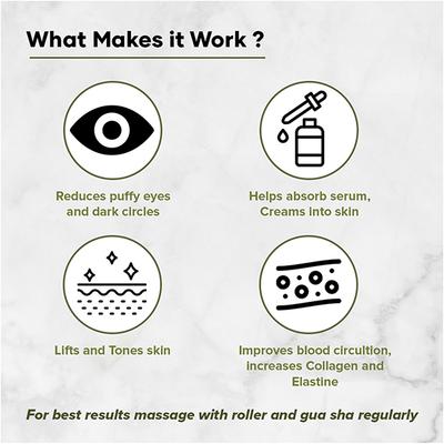 Mars By GHC Jade Roller & Gua Sha Face & Neck Massage Kit 120 gm - Gua Shas & Rollers