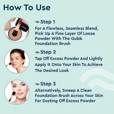 Gubb Foundation, Powder, Eyeliner, Eyeshadow & Lip Brush 1's - Face Brush