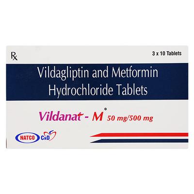 VILDANAT M 50/500mg Tablet 10's - Diabetes-Ant