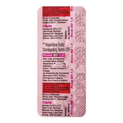 Risnia MD 1mg Tablet 10'S - Psychosis-Ans