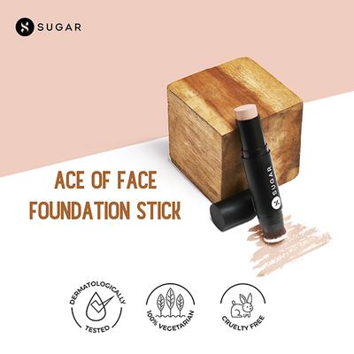 SUGAR Cosmetics Ace Of Face Foundation Stick - 15 Cappuccino (Light Cool Undertone) 12 gm - Foundation