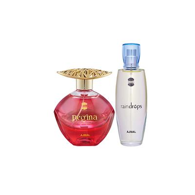 Ajmal Regina EDP Floral Fruity Perfume And Raindrops EDP Floral Chypre Perfume 150 ml - Women Perfumes (Edt/Edp)