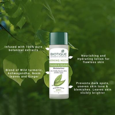 Biotique Morning Nectar Nourish & Hydrate Moisturizer 190ml - Creams/Oils/Lotions