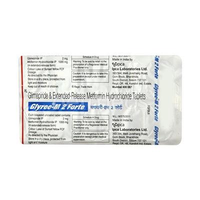 Glyree M2 Forte Tablet 10'S - Diabetes-Ant