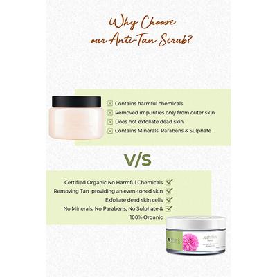 Organic Harvest Anti Tan Face Scrub 50 gm - Scrubs & Exfoliants