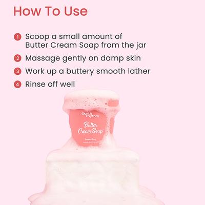 Earth Rhythm Sweet Pea Butter Cream Soap 160 gm - Shower Gels & Body Wash