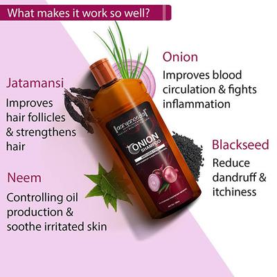 Aryanveda Red Onion Oil & Black Seed Oil Shampoo, With No Added Sulfates (Oil Free with Shampoo) 1's - Shampoos