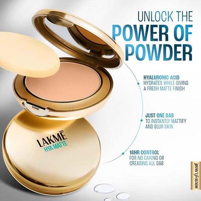 Lakme 9to5 Hya Matte Pressed Powder Cinnamon 9 gm - Compact Powder