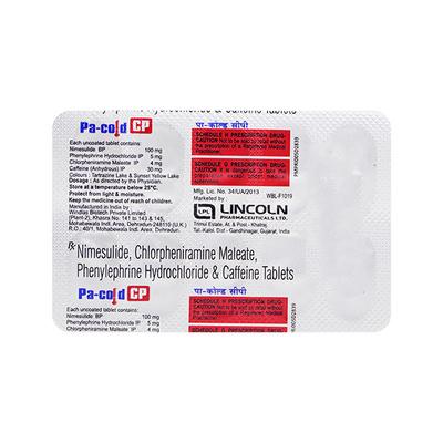 PA COLD CP Tablet 10's - Cough And Cold-Cou