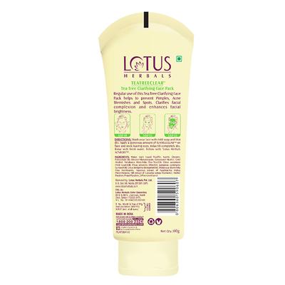 Lotus Herbals Teatreeclear Tea Tree Clarifying Face Pack 60 Gm - Face Packs