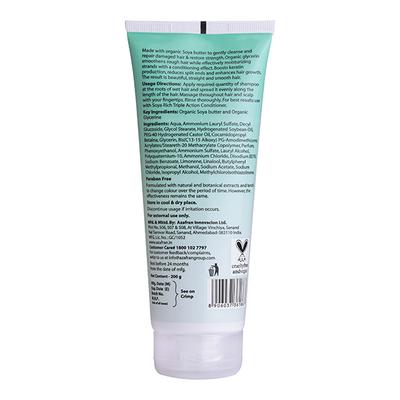 Azafran Organics Soya Rich Triple Action Shampoo 200 gm - Shampoos