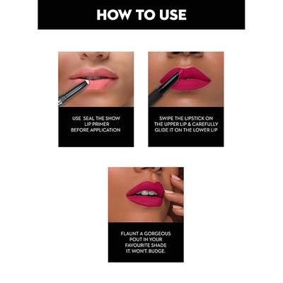 SUGAR Cosmetics Matte Attack Transferproof Lipstick - 13 Plums N Roses (Deep Reddish Plum) 2 gm - Lipsticks