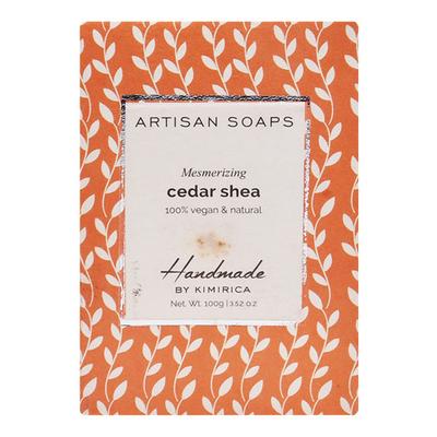 Kimirica Handmade Cedar Shea Artisan Soap with Shea Butter, Aloe Vera & Glycerin 100gm - Soaps