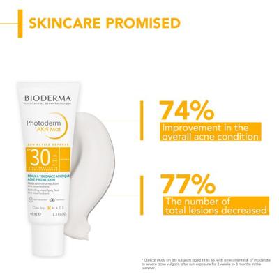 Bioderma Photoderm AKN Mat SPF 30 Matifying Fluid 40 ml - Face Sunscreen