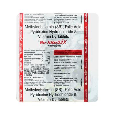 REXITE D3 Tablet 15's - Supplements-Vam