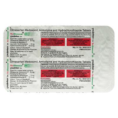 Triolmesar 20mg Tablet 10'S - Hypertension-Ang