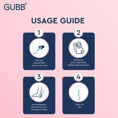 Gubb Bath Brush with Long Handle 1's - Scrubs & Exfoliants