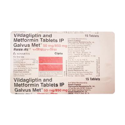 Galvus Met 50/850mg Tablet 15'S - Diabetes-Ant