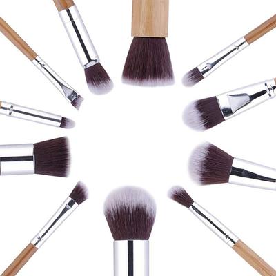 Bronson Professional bamboo makeup brush (Pack of 11) 1's - Face Brush
