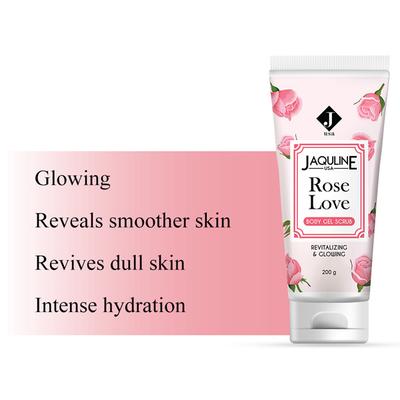 Jaquline USA Rose Love Body Scrub 200 gm - Scrubs & Exfoliants