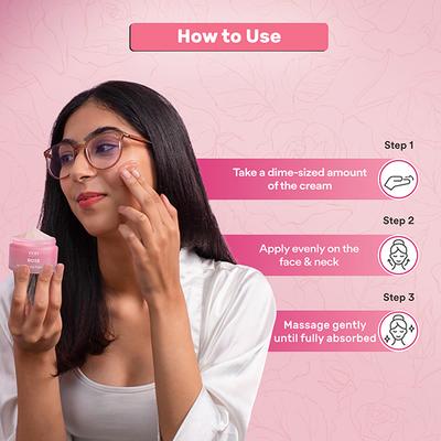 ENN Rose Ultra Light Hydrating Face Cream Infused With Hyaluronic Acid & Aloe Vera Gel 50 gm - Face Moisturizers