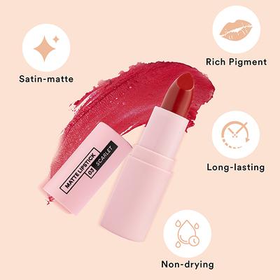 SUGAR POP Matte Lipstick - 03 Scarlet 4.2 gm - Lipsticks